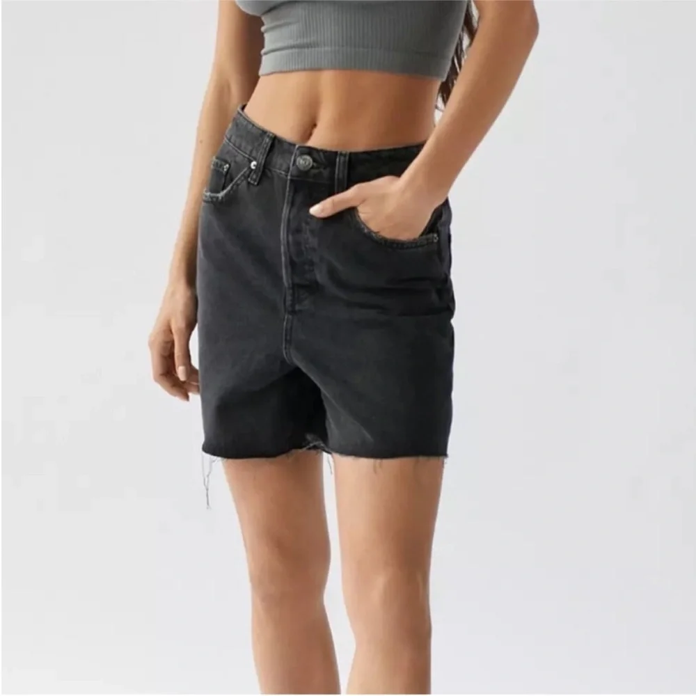 Urban Outfitters | BDG Long Inseam Raw Hem Denim Jean Shorts Black New 27 Waist